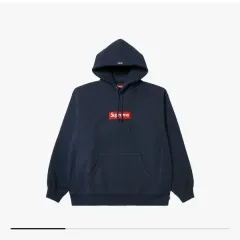 シュプリーム 24fw ボックスロゴ フーディー ネイビー xl xxl