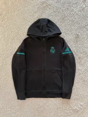 M アディダス ADIDAS レアルマドリード フードジップアップ ブラック