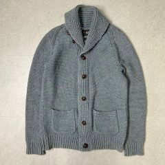 RRL アランニットショールカラーカーディガン S ウール リネン クルミ