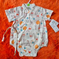 ディズニー ベイビー くまのプーさん 夏 ボディスーツ ロンパース 新品 ベベ 60-70