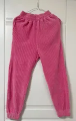 (新品)ピンク コーデュロイ ジョガー パンツ (44)