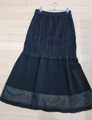O'2nd スカート チュール ブロック ニットスカート The Black Skirts