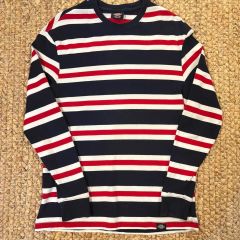 WTAPS ボーダーカットソー ネイビー×レッドSMALL - メルカリ