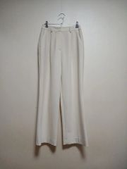 HERMESホワイト ワイドパンツ 麻 保管品 36サイズ+ 商品説明必読