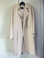 アンクレイヴ ベルテッド ノーカラー ロング ガウンコート スモーキー 