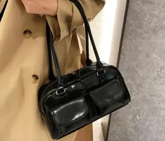 (新品)ヴィンテージ スタイル バッグ ショルダーバッグ マルチ ポケット ボーリング バッグ