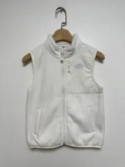 THE NORTH FACE ザノースフェイス キッズ フリース ベスト 白 (6Y)