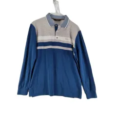 F6212 DAKS メンズ95 バイカラー 長袖 ポロTシャツ/ダックスのサムネイル