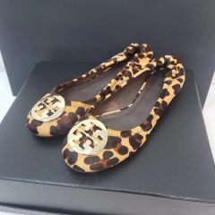 良品 プラダ ビジュー ハラコ レオパード 豹柄 パンプス レザー miumiu