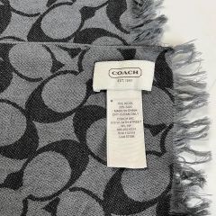 COACH マフラー グレー カシミア50% メリノウール50% - メルカリ