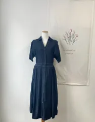 新品 セレブショップ デニム ロング丈ワンピース M-L