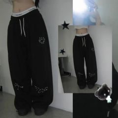 PELLICULE stone-deco sweat pants Black - メルカリ