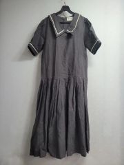 Whim Gazette ポプリンカシュクールワンピース リネン 半袖 マキシ