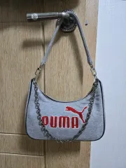 グレー 刺繍 チェーン ショルダー トート 兼用