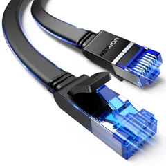 UGREEN LANケーブル CAT8 ハイスピード 40Gbps/2000MHz フラットケーブル 40ギガ カテゴリー8 爪折れ防止 やわらかい U/FTPシールド イーサネットケーブル シールド モデム ルーター PS5 Xbox等に対応 10M