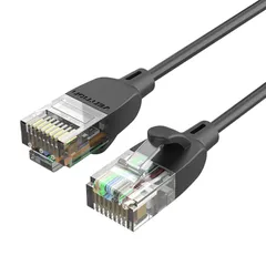 VENTION LANケーブル ブラック 5m CAT6a準拠 10Gbps スリムタイプ RJ45 UTP 32AWG