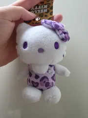 ハローキティ 紫 レオパード ぬいぐるみ キーホルダー