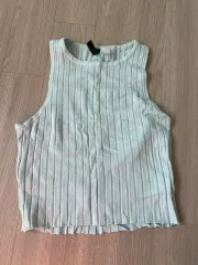 H&M ミント色 クロップドトップス タンクトップ