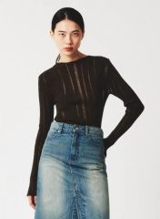 今季2.3万HBEAUTY&YOUTH◾️アウトシームシアーニットプルオーバー黒