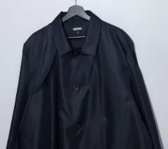 実寸 XL (105) DKNY ブラック ナイロン トレンチコートのサムネイル