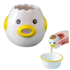 【即日発送】卵黄身分け エッグセパレーター 卵白分離器 セラミック製 チキンの形 黄身取り器 キレイに分離できる 手洗い・食器洗い乾燥機対応 卵白セパレーター 可愛い 面白い 実用的な 調理器具 キッチンツール 調理アクセサリー キッチン 家庭用(イエロー)のサムネイル