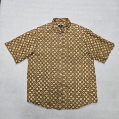 stussy 総柄シャツ モノグラムパロディ ストリート系 - メルカリ
