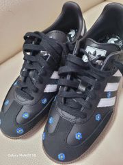 新品☆adidas Samba ブラック本革 ネモフィラ花柄刺繍 23.5cm - メルカリ