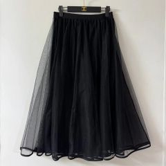 1075 ウィムガゼット チュールキリカエスカート ブラック ロング 36