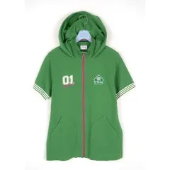 FILA フィラ 半袖 ジップアップニット レディース Mサイズ ウール混 フード NG10883