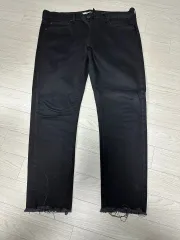 16ss オフホワイト スリムフィット クロップドジーン ブラックのサムネイル