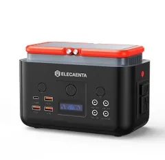 ELECAENTA ポータブル電源 小型 200Wh 6倍寿命 リン酸鉄 AC200W(ピーク400Ｗ) 純正弦波 超軽量2KG PD60W入出力対応 ソーラー100W充電 100V 50Hz/60Hz 簡易UPS 非常用電源 キャンプ 地震 台風 停電 車p