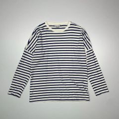 美品 G.R.P イタリア製 クルーネック ボーダー コットン ニット 
