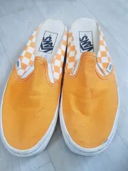 VANS ヴァンズ スリッポン ミュール オレンジ チェッカーボード