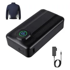 空調作業服 バッテリー 【業界トップクラス 40V超高出力】 30000mAh 大容量 DC/USB 2WAY出力 5段階風量調節 急速充電器付き LED液晶ディスプレイ搭載 作業服ファン 空調ウェア バッテリー 熱中症?策 旅行/出張/停電 04aa42ce