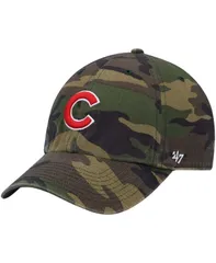 47 ブランド メンズ アクセサリー 帽子 ロゴ 47 Brand Mens Camo Chicago Cubs Logo Clean Up Adjustable Hat Camo