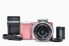 [반품 보증] 미품 소니 SONY NEX-3 핑크 렌즈 키트 16-50mm SELP1650 L44 # 7320
