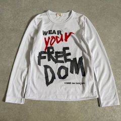 お値下げしました！ コムデギャルソン メッセージロゴ Tシャツ - メルカリ