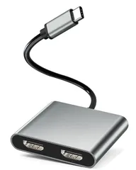 USB C変換アダプタ USB C デュアル HDMI変換アダプタ ハブ 4K 2-IN-1 分配器 同時出力 Type C hdm i 2ポート拡張 hdmi 2つ マルチディスプレイ3画面出力 Dual 2画面 MST hdmiデュアルモニター  ...