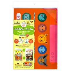 신품 쇼와노트 포켓 몬스터 리빙 학습 시리즈 클리어 파일 와하지 않는 파일 2장 세트 A무늬 440729001