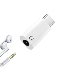 新品 [FineGood] Type-C 3.5mm イヤホンジャック 変換アダプター DACチップ搭載 音楽/音量調節/通話 インラインコントロール Android Pad PadPro phone17 Mac PC windows Type C支持