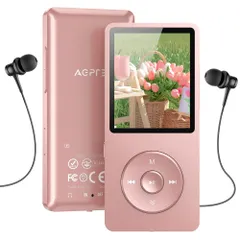 新品 [サイトボタン追加] AGPTEK MP3プレーヤー 音楽プレーヤー HIFI 30g超軽量 16GB内蔵 128GBまで拡張可能 ボタン操作 音楽プレーヤー 40時間再生 ロスレスサウンド FMラジオ ダイレクト録音対応 アラーム 操作簡単 小型 通勤のサムネイル