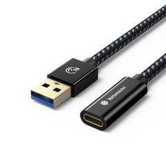 Yottamaster USB Type-A 変換ケーブル（1m） USB3.1 Gen2 タイプAオス→タイプCメス 変換アダプタ 10Gbps高速データ転送 QC3.0急速充電 ブラック[P-U100-ACF10]