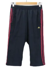 アディダス adidas CLIMA LITE 3STRIPES ハーフパンツ ジャージ ライン ラメ S 国内正規 紺 ネイビー