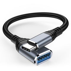 Type-C 変換アダプタ USB C 変換アダプタ 18CM タイプC USB3.0 OTGケーブル 5Gbps高速データ転送 USB C (オス)- USB A(メス) Type-C端末とType-A機器接続