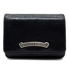 クロムハーツ CHROME HEARTS アーチロゴプレート 3ポケット レザー カードケース スクロールラベル ブラック 黒 CRD CSE3PKTWDV1 ☆AA★のサムネイル