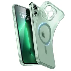 薄型 柔軟 MagSafe対応 ケース 軍用規格保護 いphone13pro Pro ケース 黄変耐性 13 耐傷性 iPhone iPhone 13 Pro用磁気吸着スマホケース 【薄型・軽量】ESR Zeroシリーズ グリーン