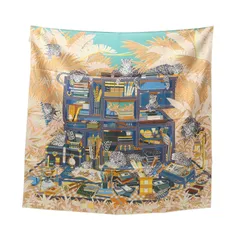 HERMES エルメス カレ90 ダブルフェイス Les Douze Leopards スカーフ