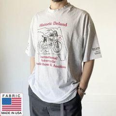 新品 1997年製 トライアンフ バイク プリント 半袖 Tシャツ 杢グレー系 XL モーターサイクル  ビンテージ デッドストック D147-01-0006ZVW