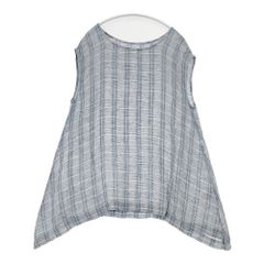 美品✨nest Robeリネン100% ガーゼ素材 マドラスチェックノースリーブ 