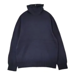 MHL. WINTER COTTON KNITWEAR 596-5260201 サイズM コットン ハイネック セーター ニット 25AW ネイビー メンズ エムエイチエル【中古】6-0421T♪のサムネイル